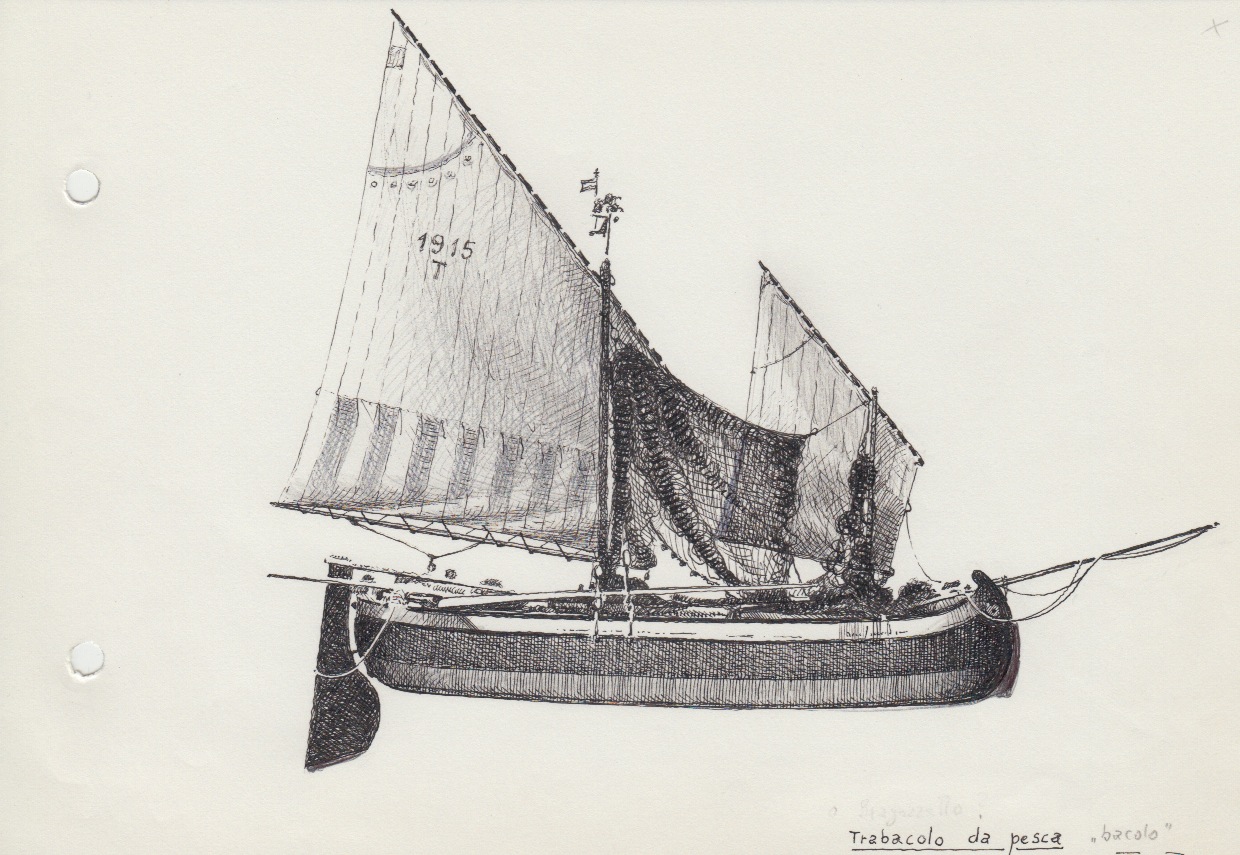 108-Trabacolo da pesca - 'bacolo' - da modellino del Museo del Mare di Trieste